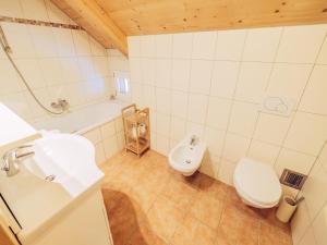 y baño con aseo, lavabo y bañera. en Woody 9, en Sankt Lorenzen ob Murau
