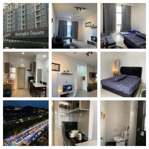a collage of photos of a hotel room at Alliv NSF Studio & 1 Bedroom Apartment Stay in Brinchang