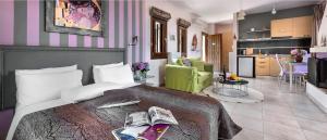 Kuchyň nebo kuchyňský kout v ubytování Hotel Petradi