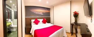 Krevet ili kreveti u jedinici u okviru objekta Hotel Fontibon
