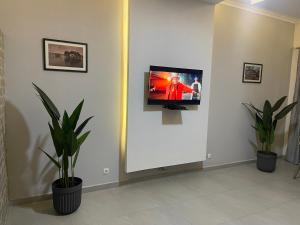 Un televizor și/sau centru de divertisment la TD Guest House 8-Villa Sky