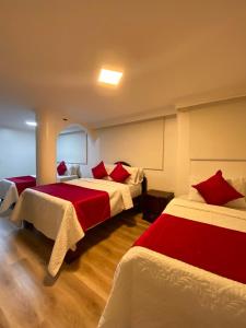 Krevet ili kreveti u jedinici u okviru objekta Hotel Fontibon