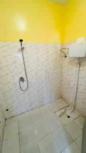 a bathroom with a shower and a toilet at Ace Appartement Meublé in Nouakchott
