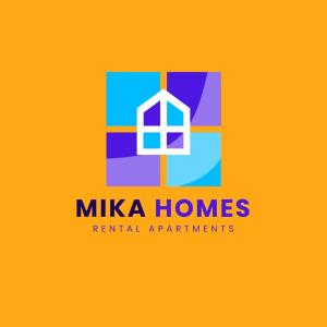 a colorful logo for a rental apartment at Mika Homes in Istanbul
