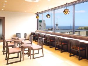 Vue générale sur la mer ou vue sur la mer prise depuis l'hôtel