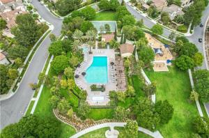 an aerial view of a estate with a swimming pool at 3 bedroom & 3bath villa near Irvine Spectrum Center UCI in Irvine