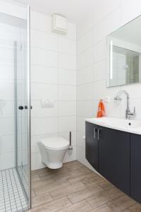 Koupelna v ubytování Residenz Hafenidyll
