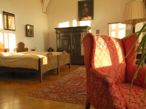 Letto o letti in una camera di Burg Bernstein