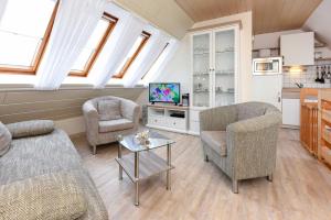 Kuchyň nebo kuchyňský kout v ubytování Haus Nordseesterne
