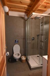 Koupelna v ubytování Apartmán s krbom vedľa Zubačky