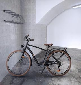 a bike is parked in a room at A Casa Amarela de Sintra in Sintra