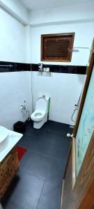 een badkamer met een toilet en een wastafel bij Poomaz Peace Palace in Ella