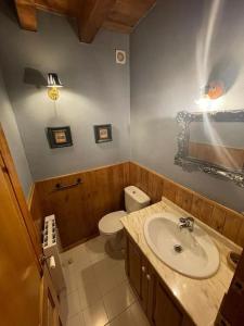 Un baño con lavabo e inodoro en Apartamento Duplex en Arties, en Arties 19 fotos más