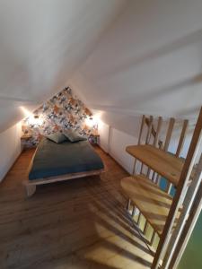 Postel nebo postele na pokoji v ubytování Gîte La Ruchette