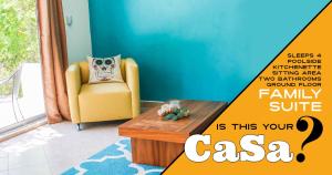 Posezení v ubytování CaSa AKUMAL