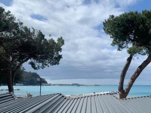 a view of the ocean from the roof of a building at Seven boutique hotel in Sestri Levante