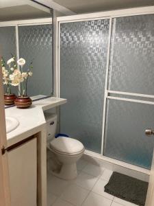 Ванная комната в Apartamento con vista al mar