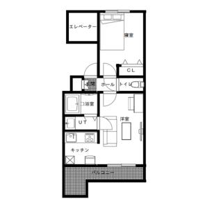 a floor plan of a house at 新規OPEN札幌駅徒歩圏内10-1【サービスアパートメントSAPPORO札幌ステーション】 in Sapporo