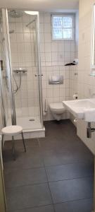 Koupelna v ubytování Hotel Minerva