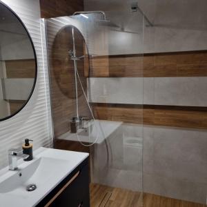 Ванна кімната в Komfortowy apartament
