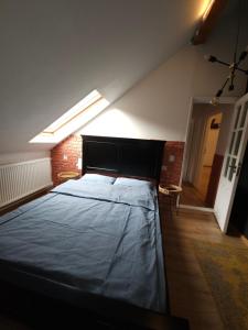 1 dormitorio con 1 cama grande en una habitación en Pensiunea Mango, en Predeluţ