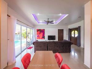 Posezení v ubytování pool villa private