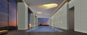 a rendering of a swimming pool in a building at Hyatt Place Nanchong Gaoping in Nanchong