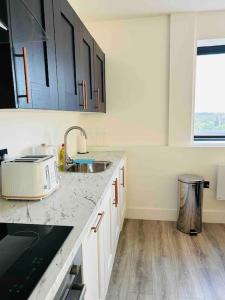 Η κουζίνα ή μικρή κουζίνα στο Stylish Central Location Apartment