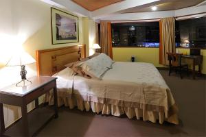 Postel nebo postele na pokoji v ubytování Hotel El Puma