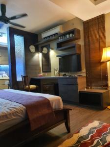 Kuchyň nebo kuchyňský kout v ubytování Guest Studio/Suite Condominum Near Batu Caves