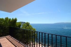レスタルティットにあるApartamento Blau Mar Cap de la Barraの海の景色を望むバルコニー