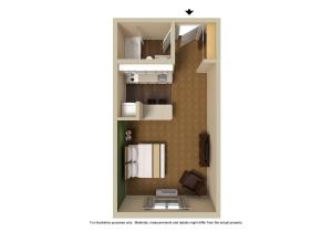 Floor plan ng Extended Stay America Suites - Chicago - Itasca