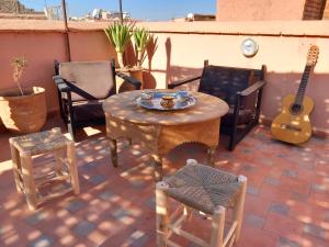 Balkón nebo terasa v ubytování Riad Hostel JAD ZIAD