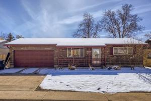 um grupo de gatos sentados em frente a uma casa em Adorable 2-Bedroom Modern Basement em Denver