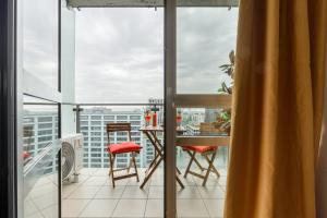 Fotografia z galérie ubytovania Lumina apart with balcony Platinum Tower vo Varšave