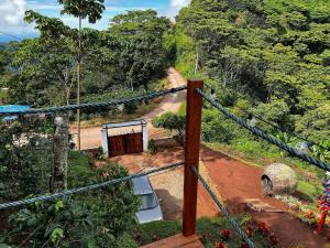 a view from a balcony of a dirt road at Milagros Glamping in Agustín Codazzi