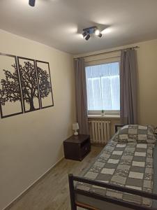 Posteľ alebo postele v izbe v ubytovaní APARTAMENT CENTRUM Międzychód