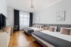 Televízia a/alebo spoločenská miestnosť v ubytovaní Wawel Apartments - Old Town