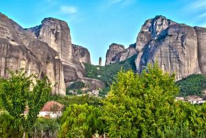 a view of the mountains in meteora at Hotel Doupiani House in Kalabaka