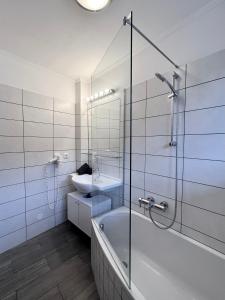 Koupelna v ubytování Apartmenthaus Maxl