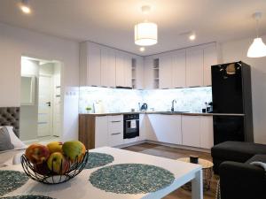 Kjøkken eller kjøkkenkrok på Apartament Skandynawski