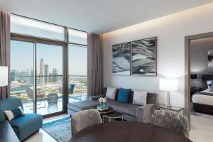 Гостиная зона в DAMAC Maison Aykon City Dubai