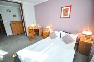 Postel nebo postele na pokoji v ubytování Hotel Trzy Światy Spa & Wellness Rajska WySpa