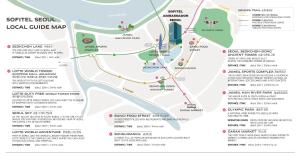 un mapa del mapa del club local en Sofitel Ambassador Seoul Hotel & Serviced Residences en Seúl