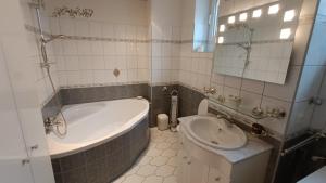 Ванна кімната в Apartments Stubsi with colonnade view