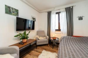 TV a/nebo společenská místnost v ubytování B&B Villa Sumrak Plitvica