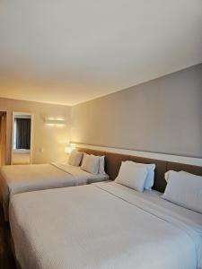 two beds sitting next to each other in a room at Radisson Rio de Janeiro Barra in Rio de Janeiro