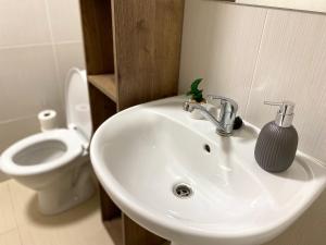 Koupelna v ubytování Apartmány Plzeň Zborovská 22 a