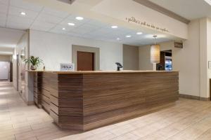 a lobby of a hospital with a reception counter at Hilton Garden Inn Montgomery East in Montgomery