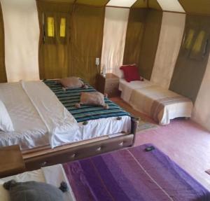 a bedroom with two beds in a room at Merzouga nomad style in Merzouga